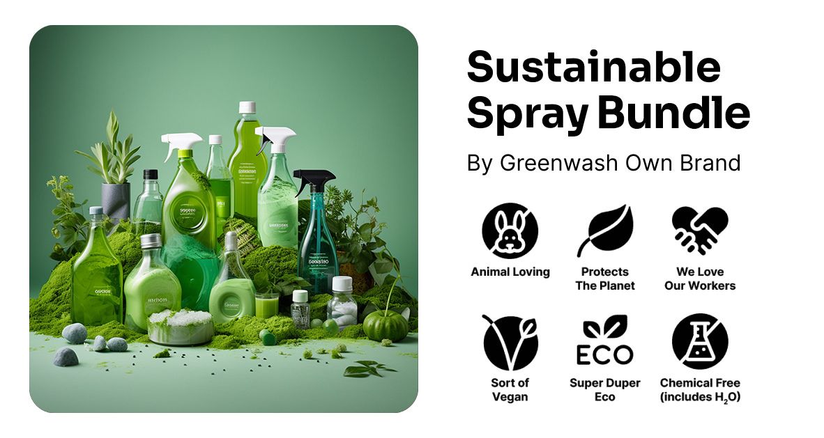 A bunch of household products claiming to be sustainable