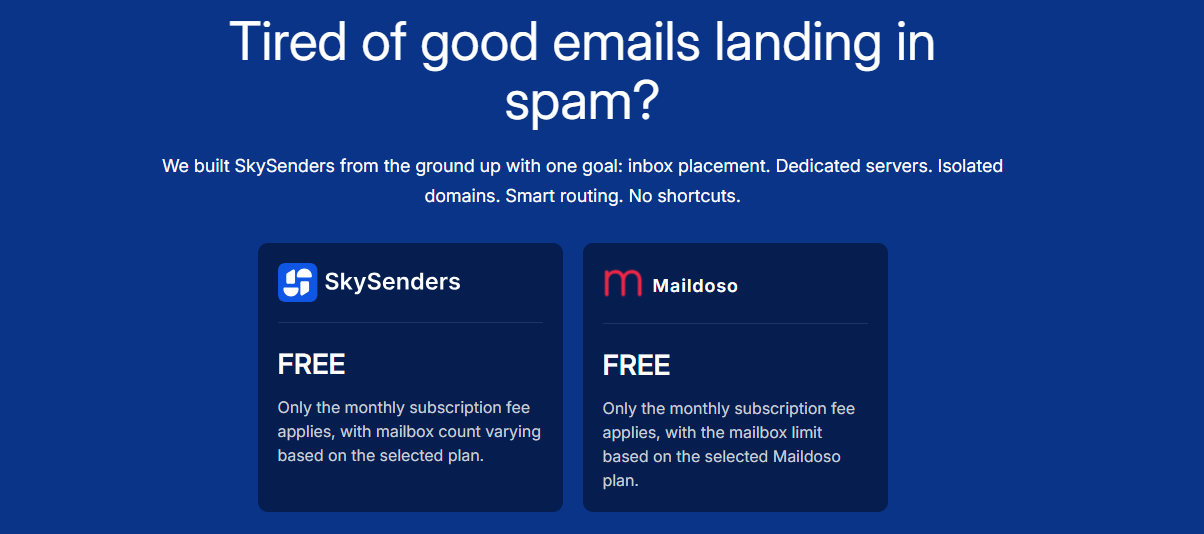 SkySenders vs Maildoso: Which Cold Email Infrastructure Wins in 2026?