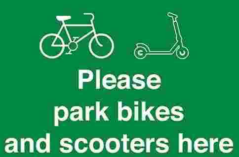 E scooter and bike parking