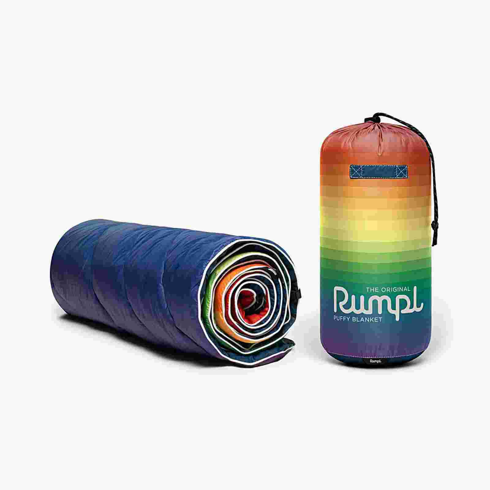 Rumpl Stash Mat - Rainbow Fade packed view