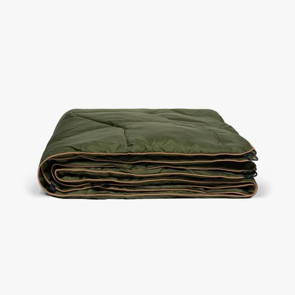 Rumpl Nanoloft Puffy Blanket - Cypress folded view