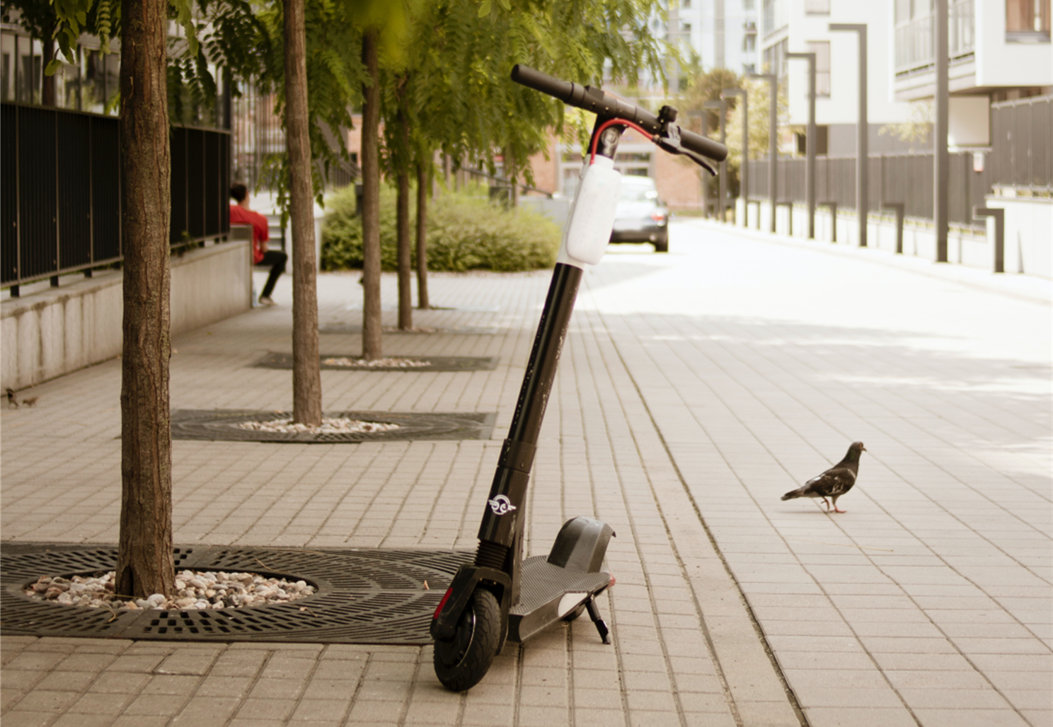 e scooter parked