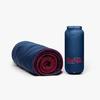 Rumpl Nanoloft Puffy Blanket - Deepwater rolled up