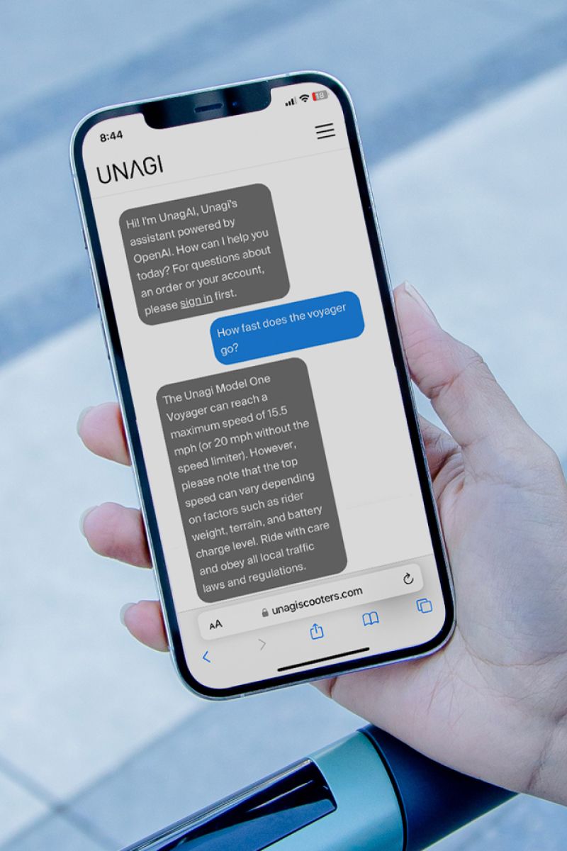 unagi electric scooter ride