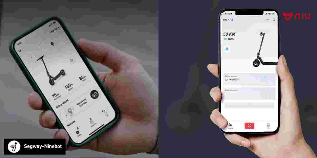 Apps of Segway Ninebot Max G2 vs NIU KQi3 Pro