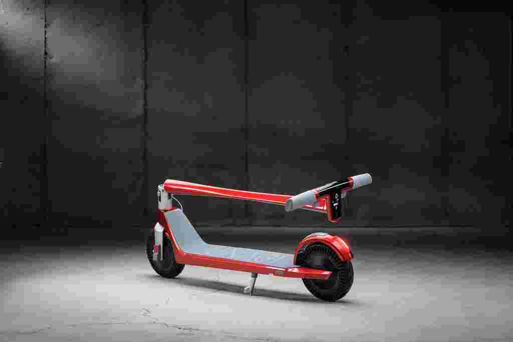 Red adult electric scooter