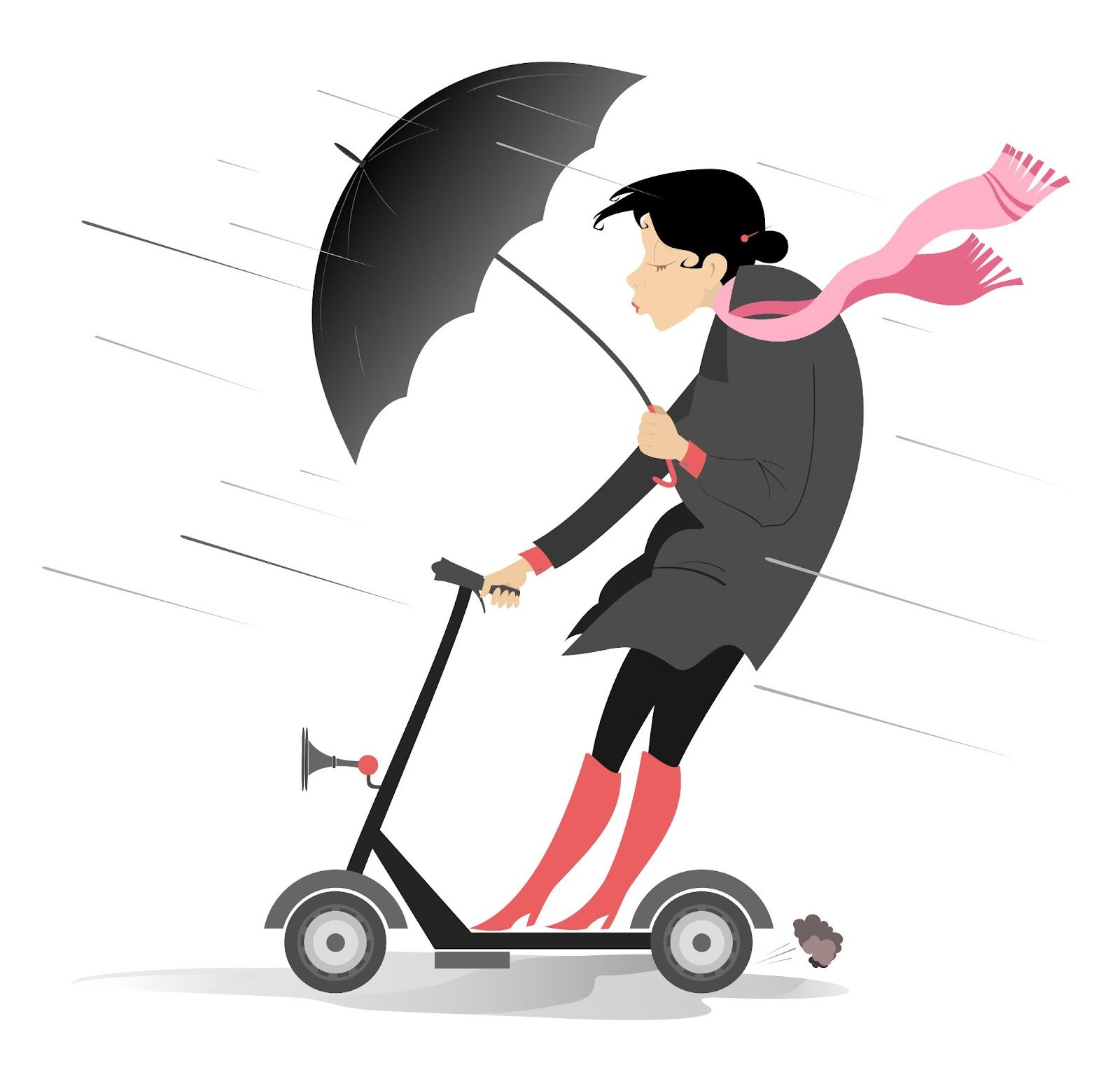 Riding an electric scooter in the rain is dangerous