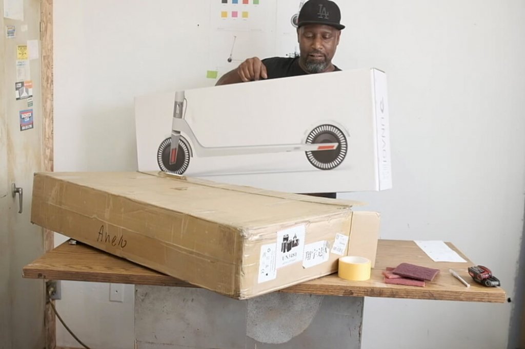 unagi electric scooter unboxing