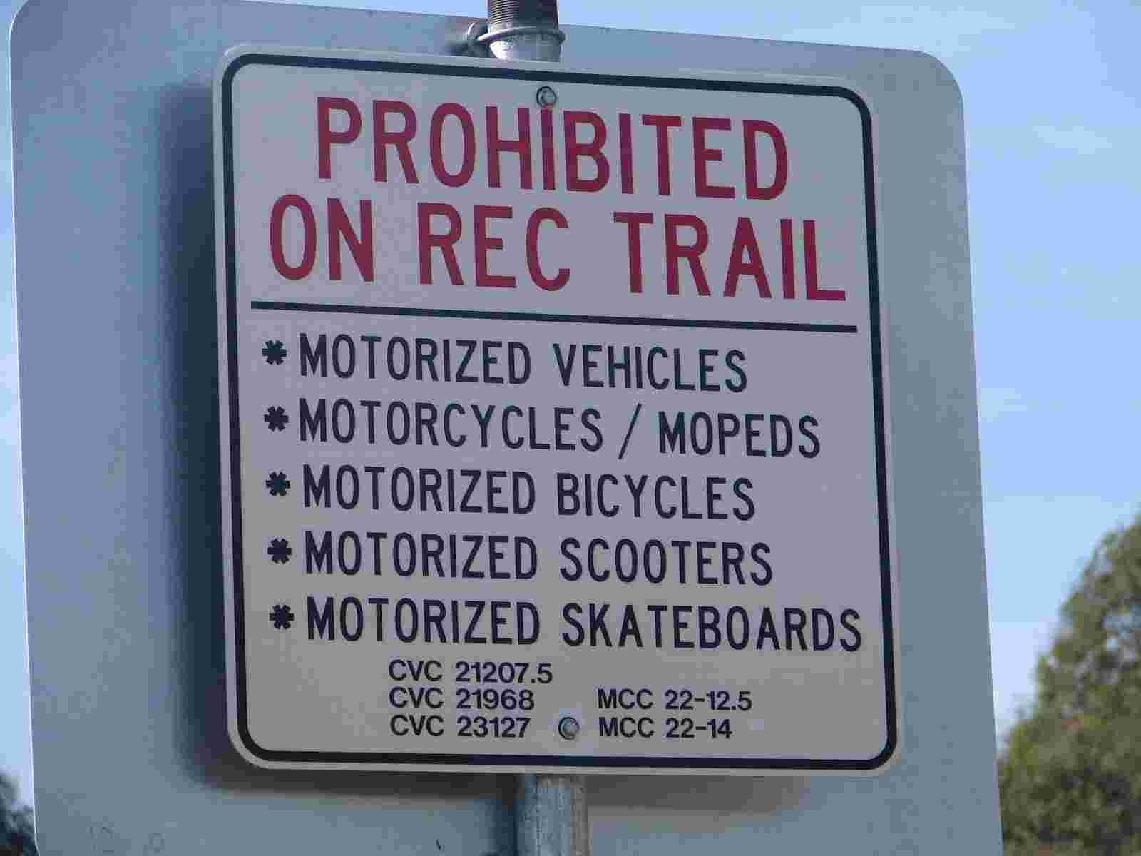 E-Scooter Regulations on California Trails