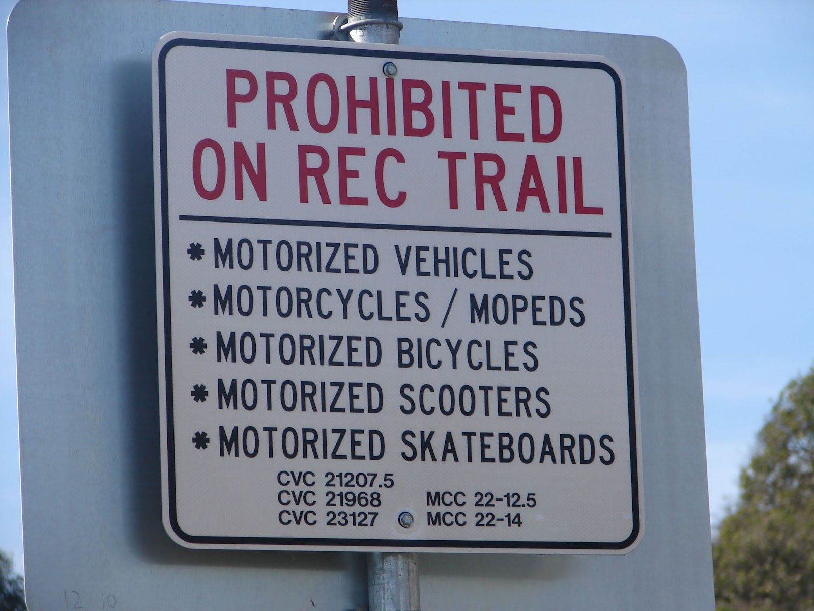 E-Scooter Regulations on California Trails