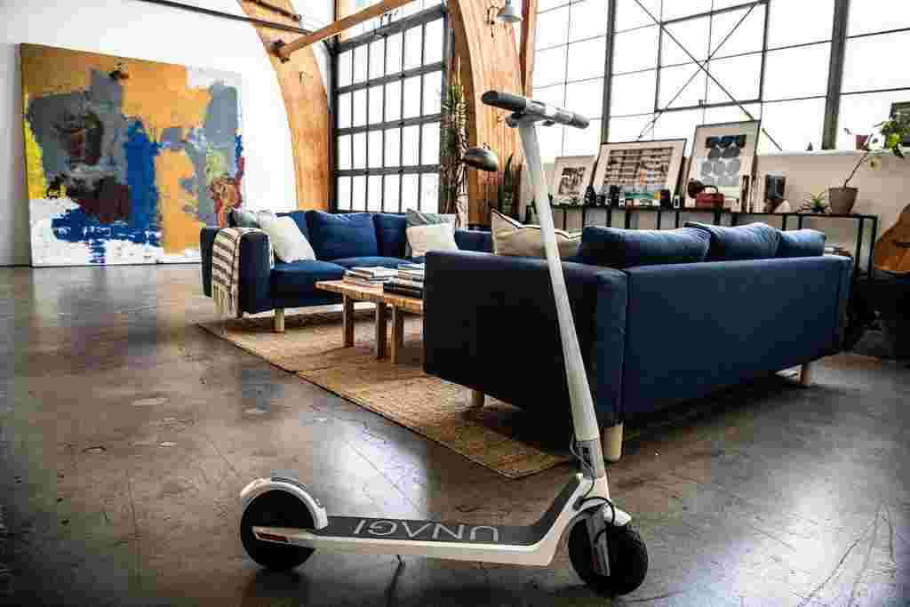 Electric scooter lifestyle indoor decoration