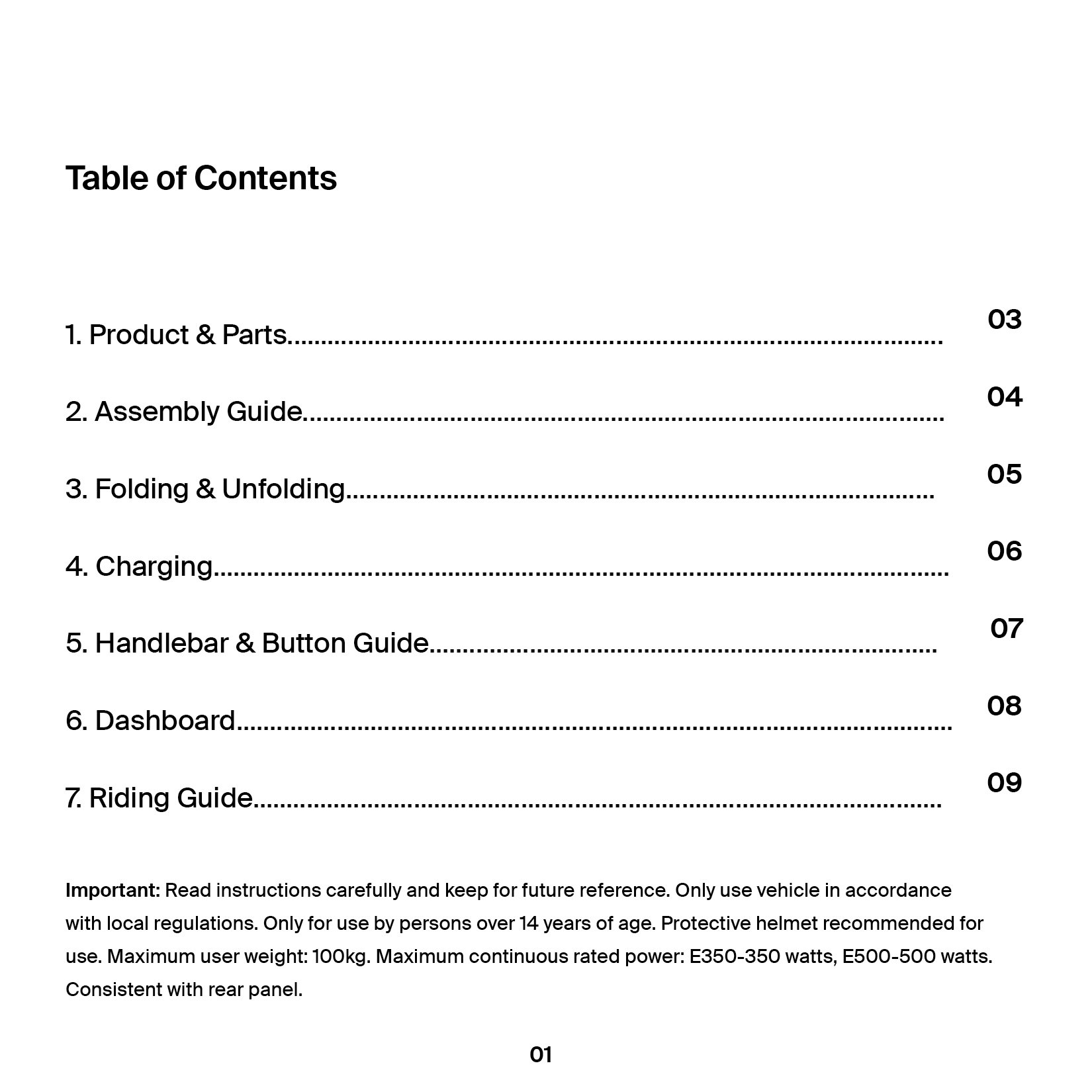 Table of Contents