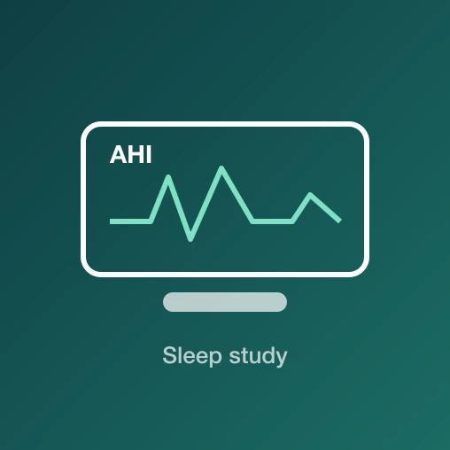 A monitor showing an AHI trace, for a sleep study