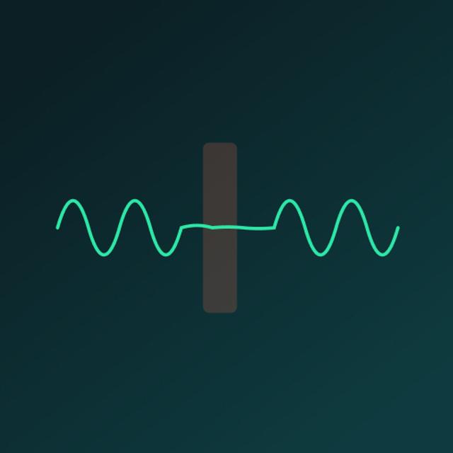 A mint breathing waveform with a shaded band marking an event