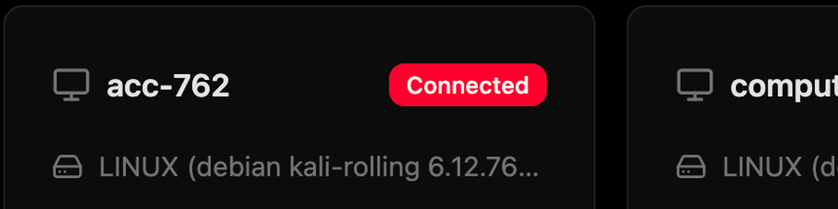 Four connected Cracken Tentacles, each running Linux next to its own target.