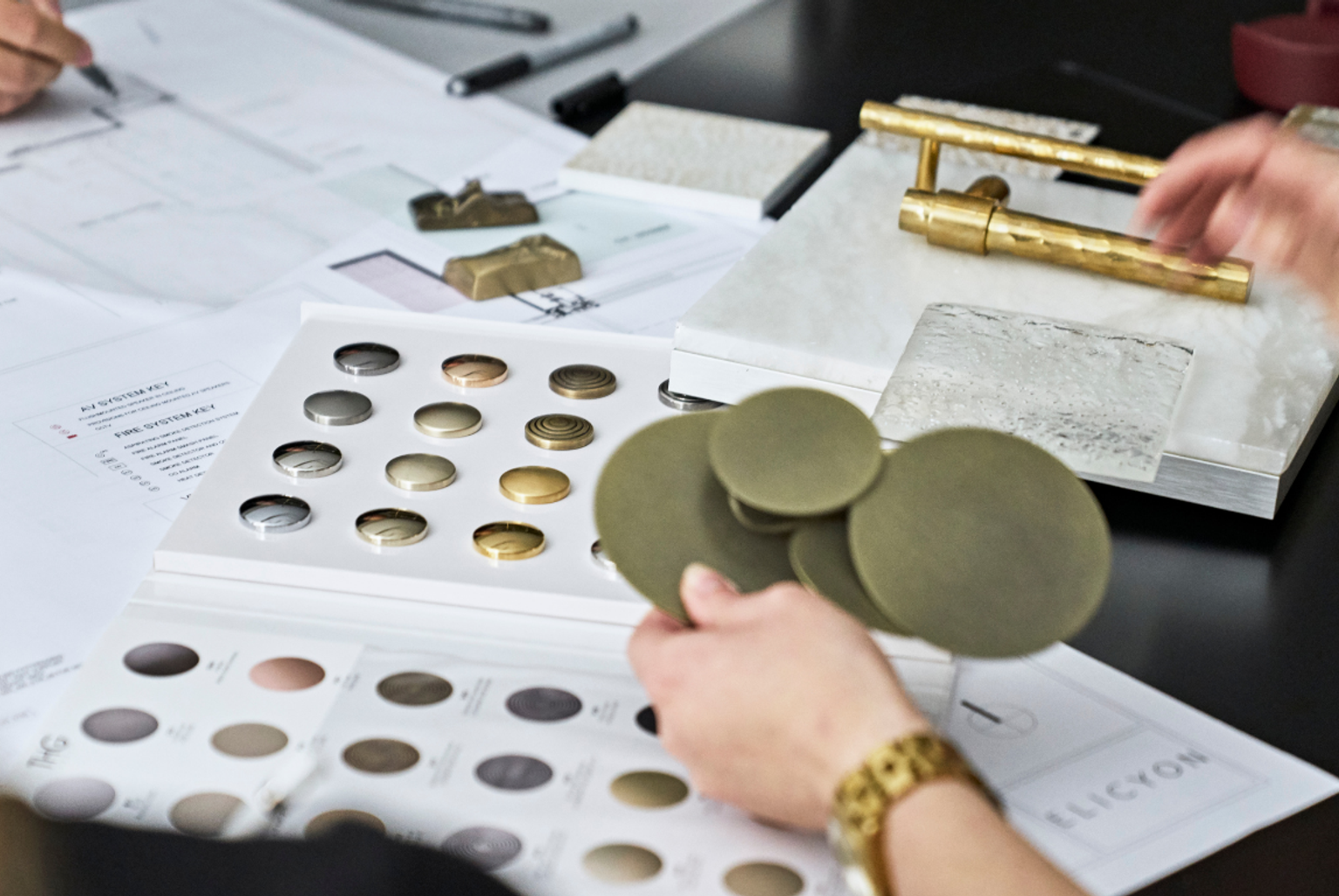 Finishes and hardware reviewed against project plans.