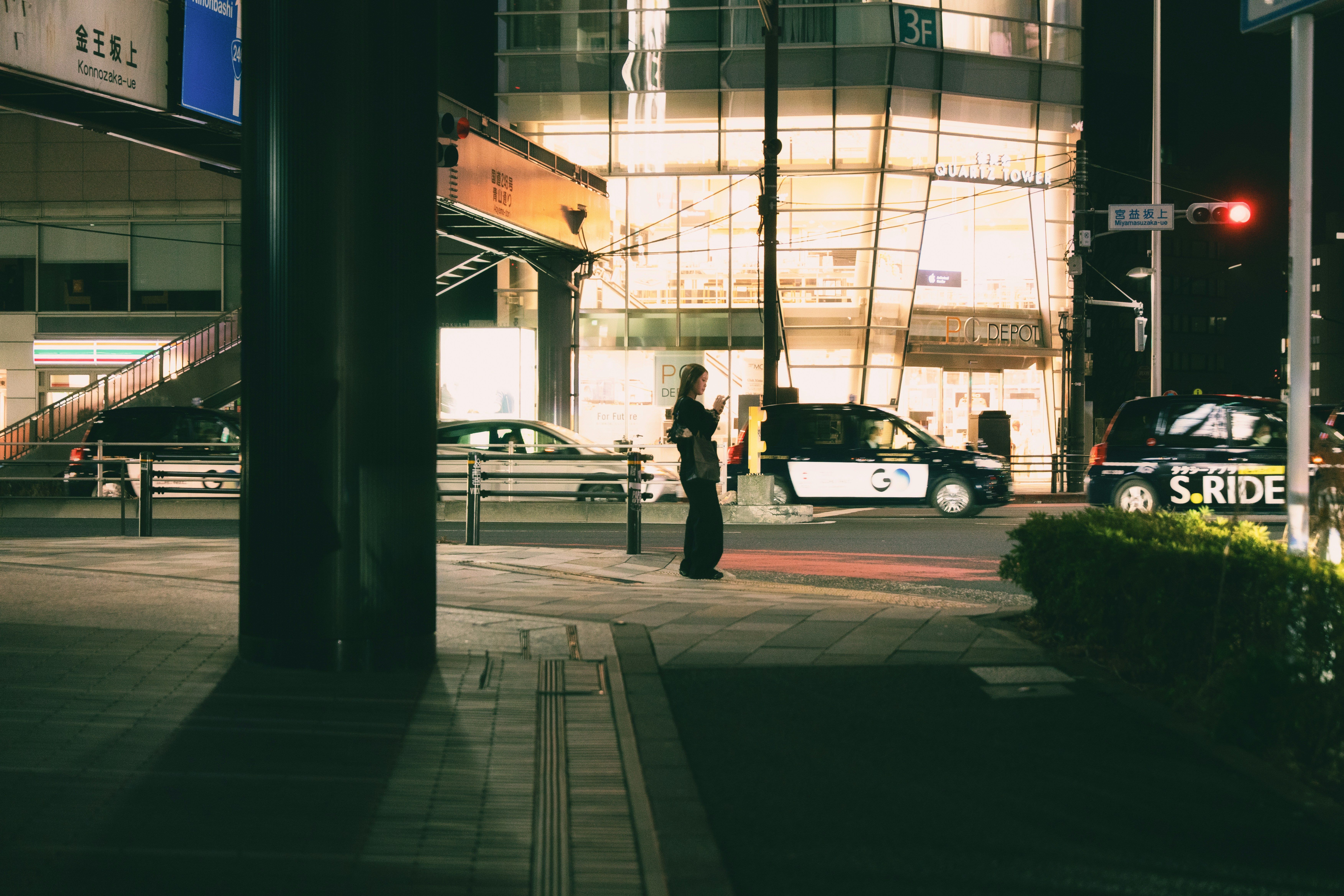 Person walking on street