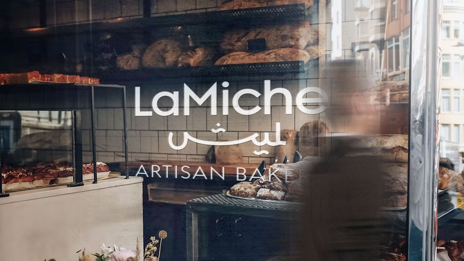 LaMiche on the shop window