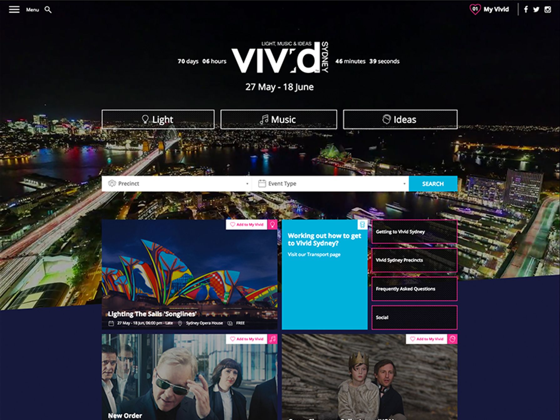 Vivid Sydney 2017 Home Page