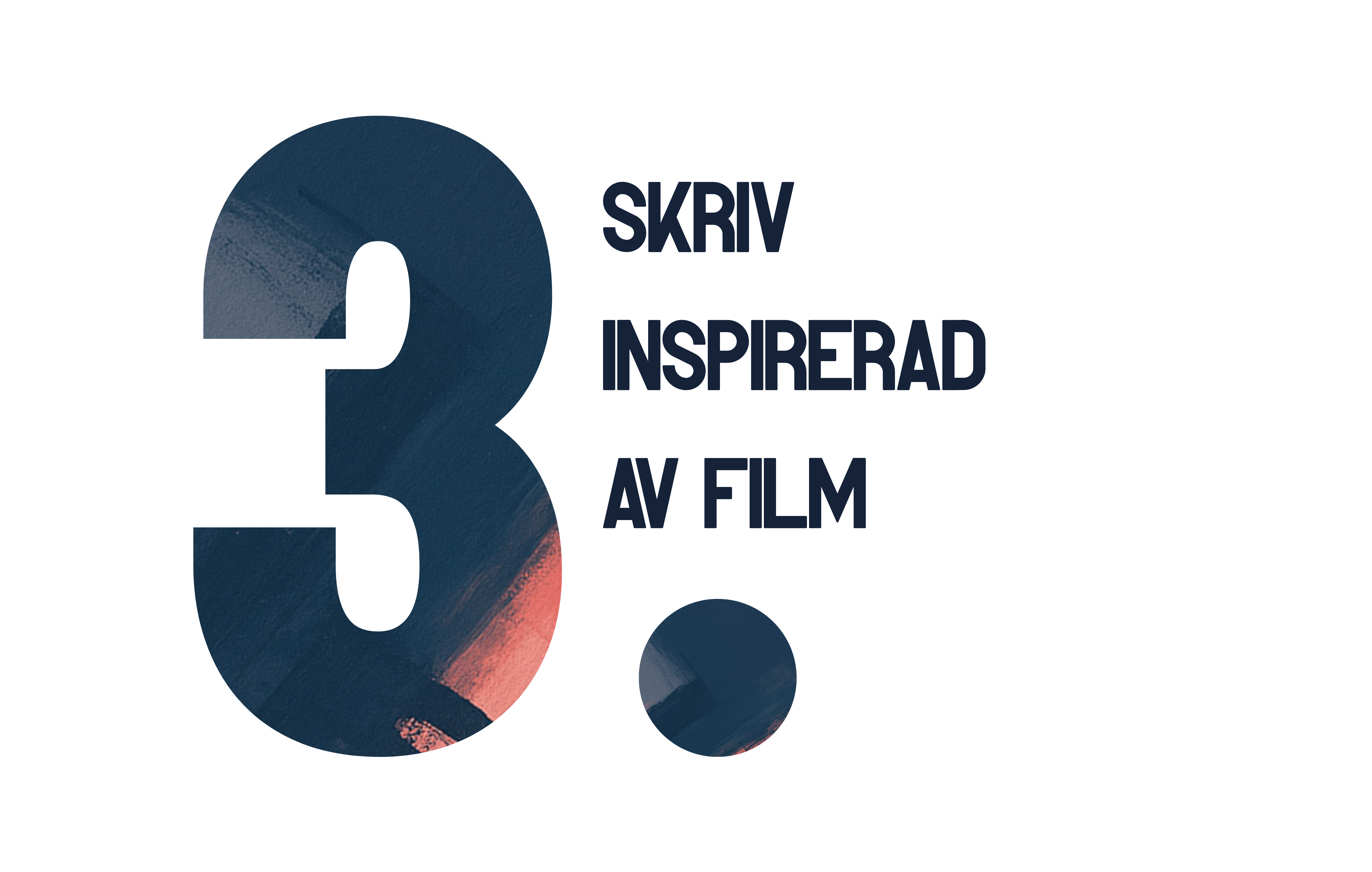 En bild på en trea och texten "skriv inspirerat av film".
