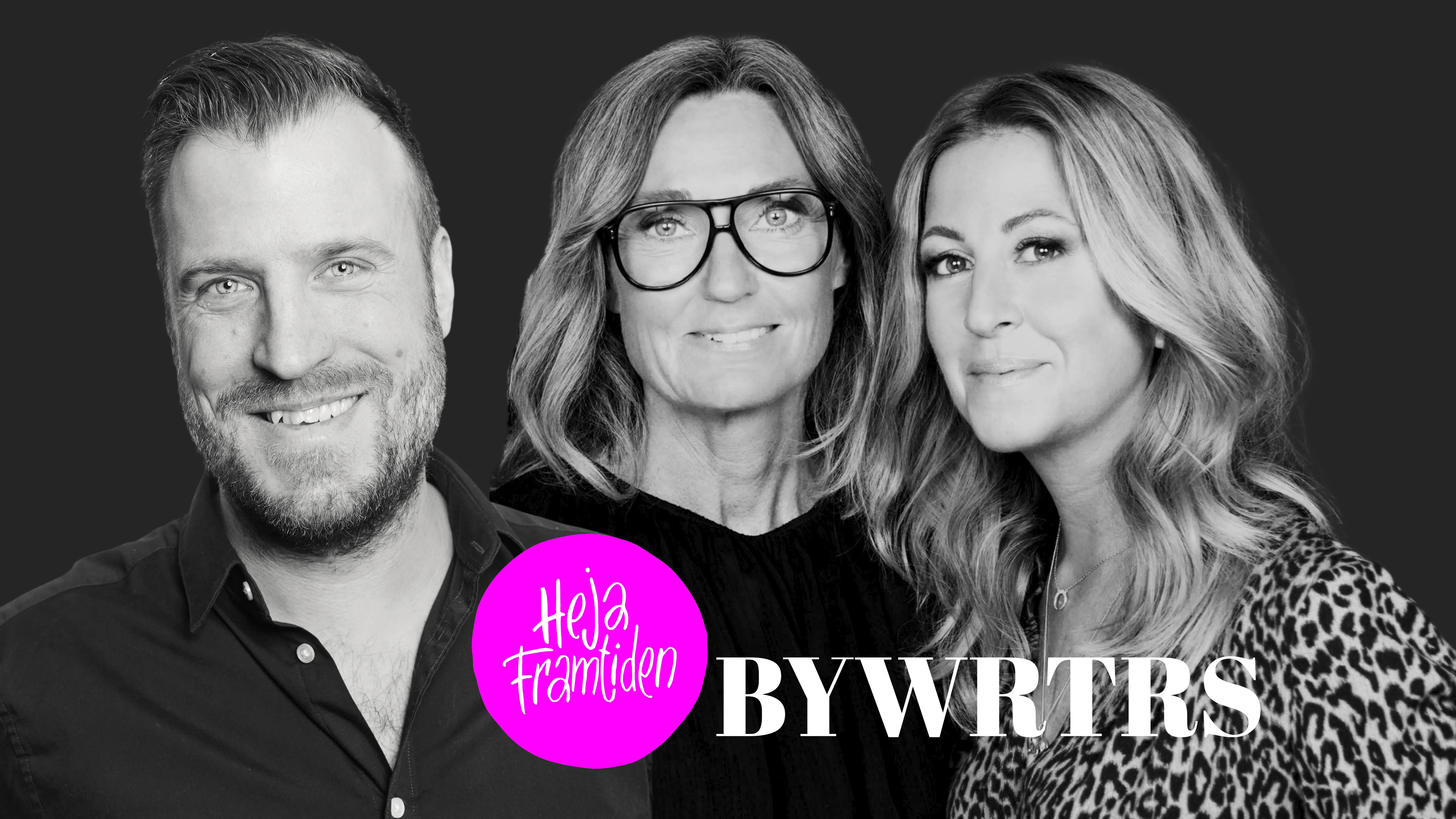 Heja Framtiden och BYWRTRS tillsammans med sina logotyper