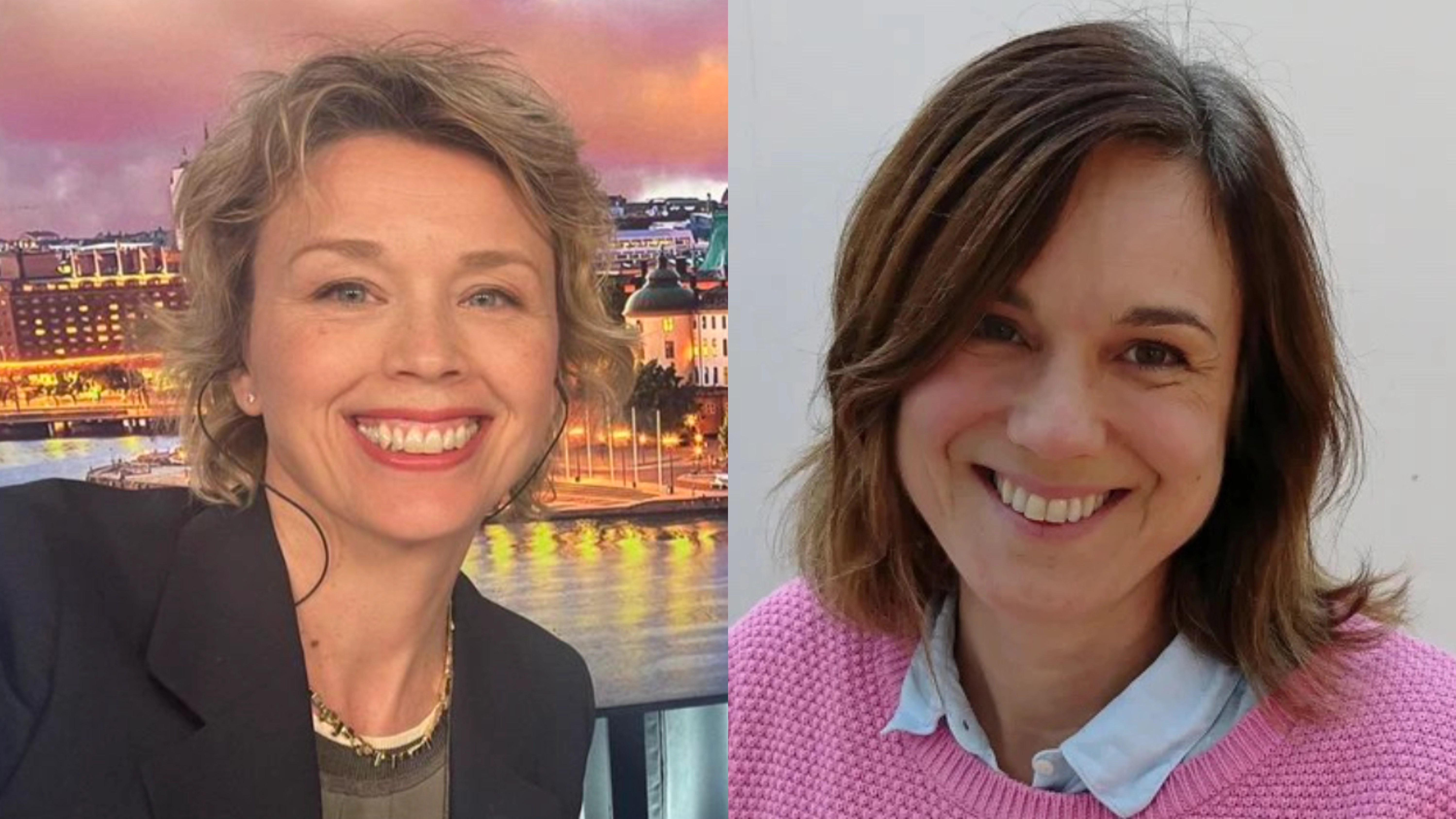 Lisa Tallroth och Spendrups HR-chef Linda Mägi ler in i kameran