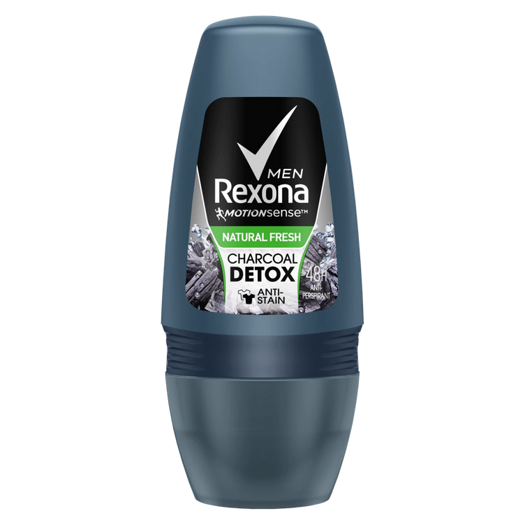 Rexona Men Natural Fresh Charcoal Detox Antiperspirant Deodorant Roll-On 