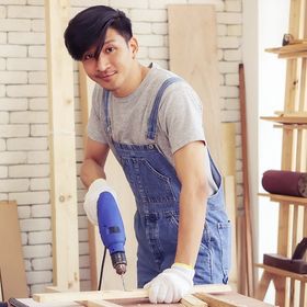 Asian man in a workshop