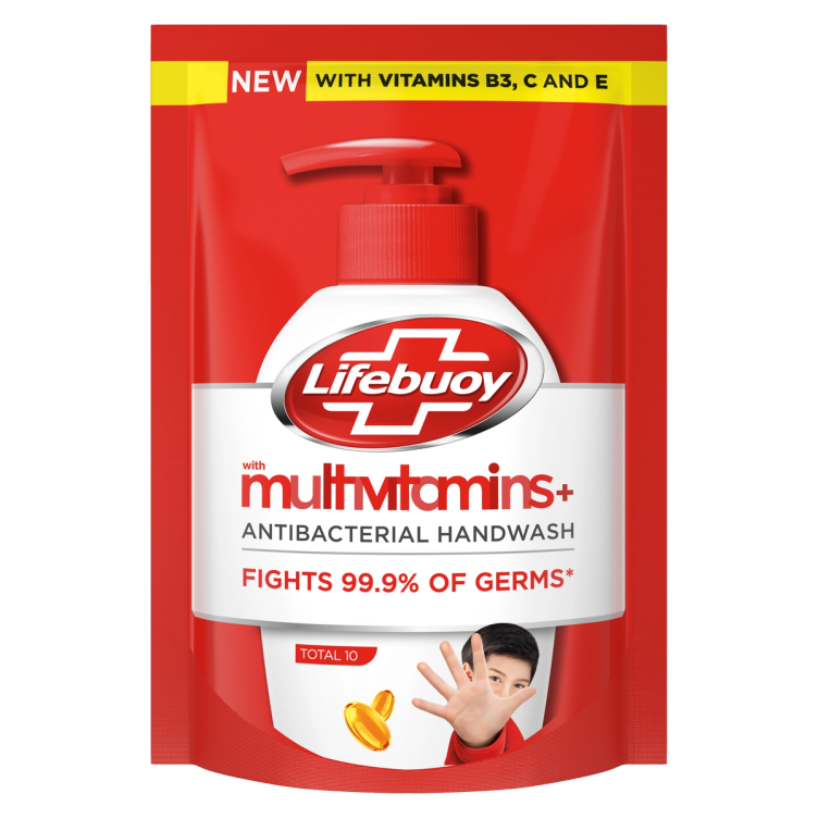 Lifebuoy Antibacterial Hand Wash with Multivitamins+ Total 10 Refill