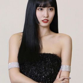 Asian woman with long black hair