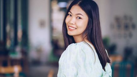 Asian woman with healthy hair
