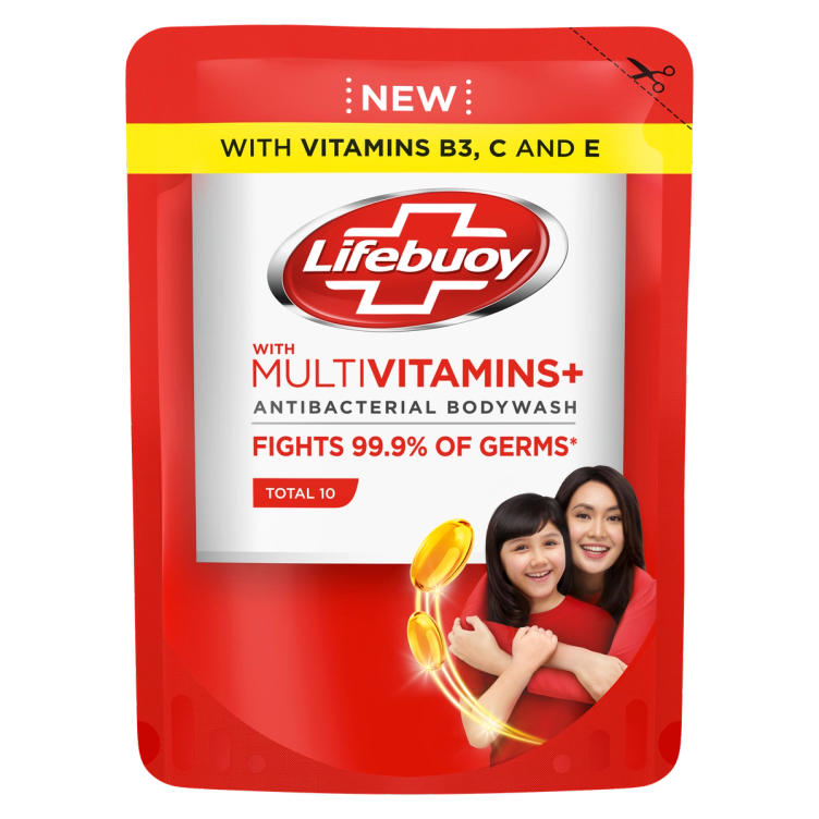 Lifebuoy Antibacterial Body Wash with Multivitamins+ Total 10 Refill