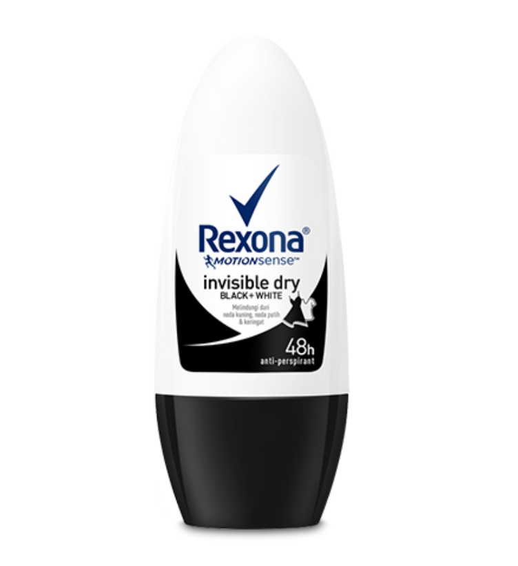 Rexona Men Invisible Dry Black & White Antiperspirant Deodorant Roll-on 
