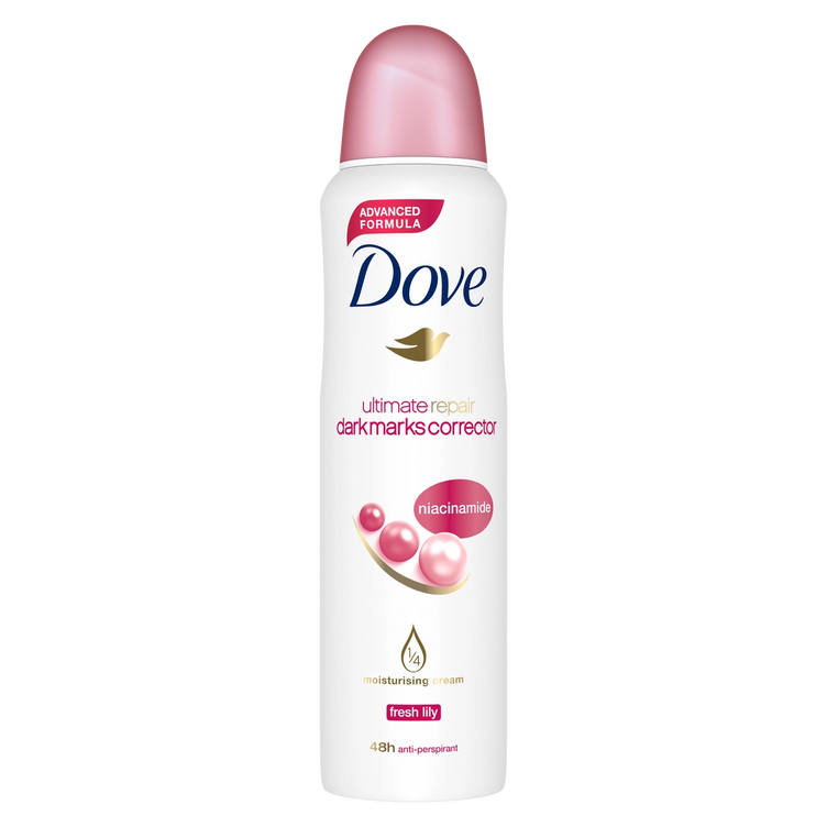 Dove Aerosol Ultimate Repair Dark Marks Corrector Fresh Lily Deodorant Spray 150ml