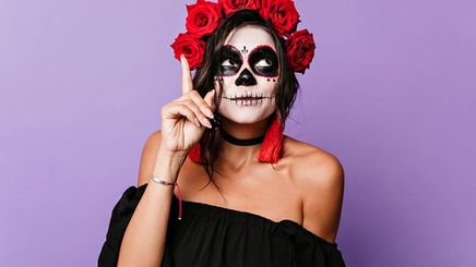 Woman with costume makeup