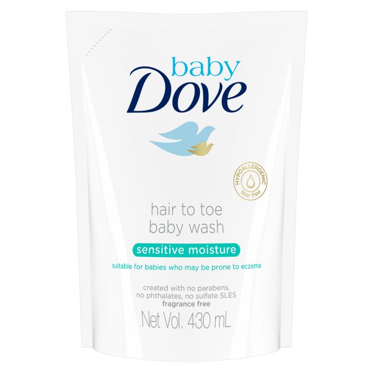 baby dove sensitive moisture head to toe wash refill