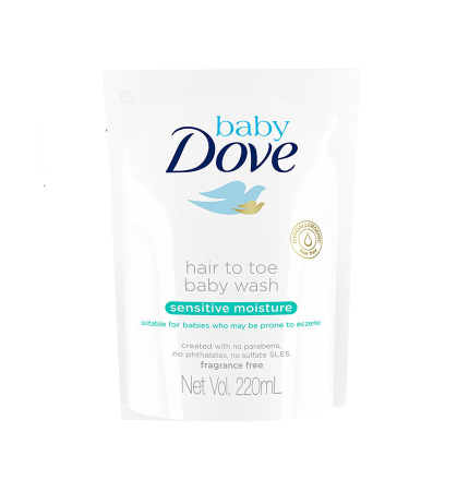 baby dove sensitive moisture head to toe wash refill