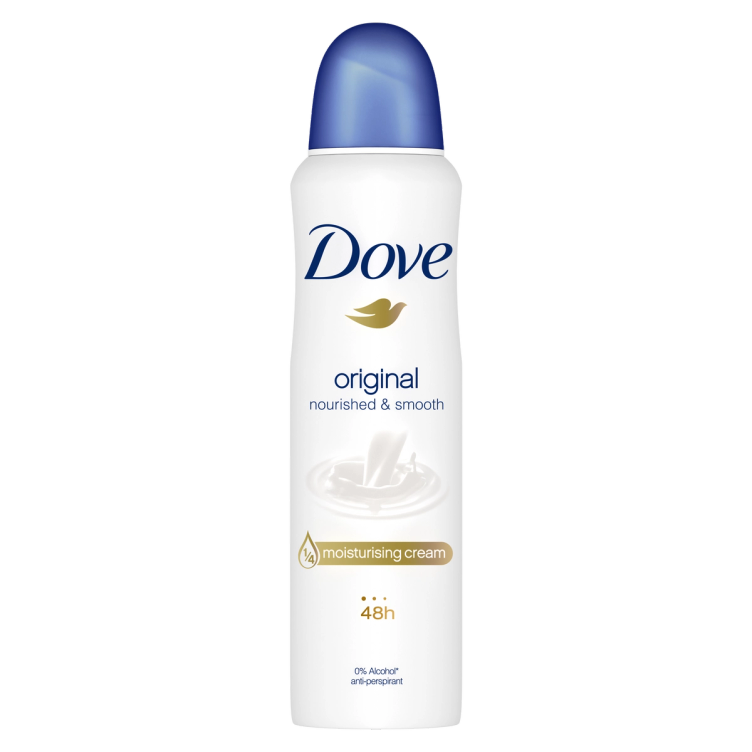 Dove Aerosol Original Nourished And Smooth Deodorant Spray 150ml