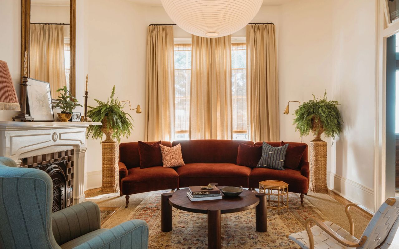 Living room with handcrafted ironwork