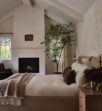A bright bedroom interior featuring Paso Robles Ironworks styling