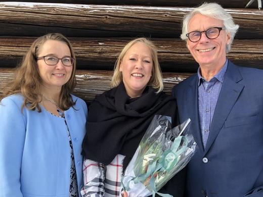 Ingvild Eide Graff, konserndirektør Helse NORCE og styreleder ved NUBU, nye administrerende direktør Kristine Amlund Hagen og avtroppende direktør Terje Christiansen.