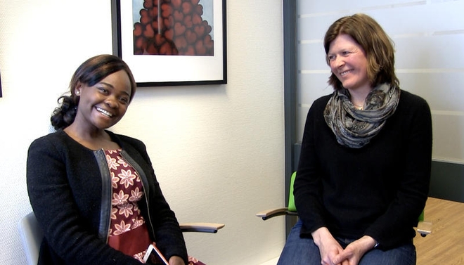 Mande Vumilia Shada og Ingfrid Samset Lorentzen.