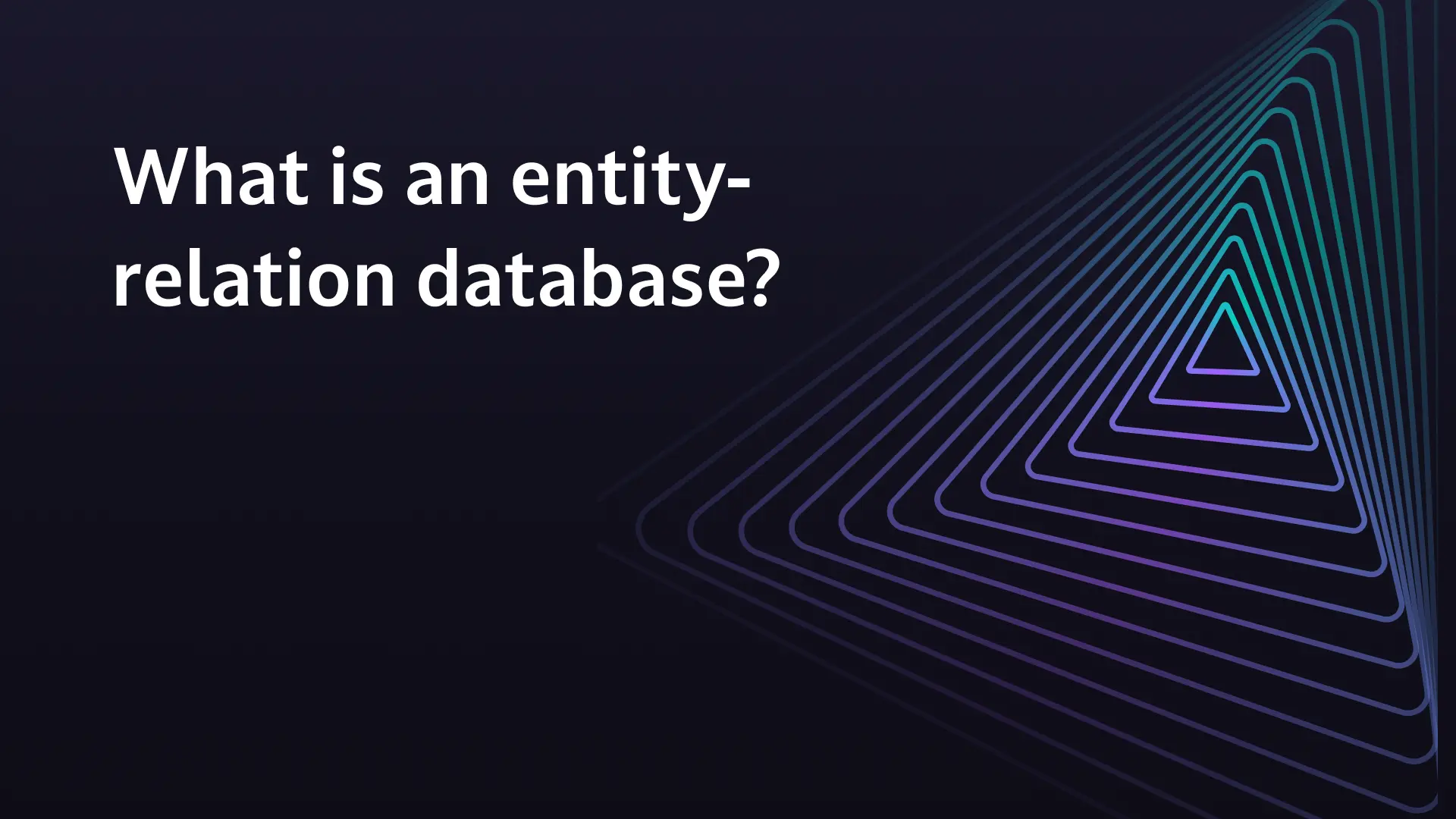 What is an entity-relation database?