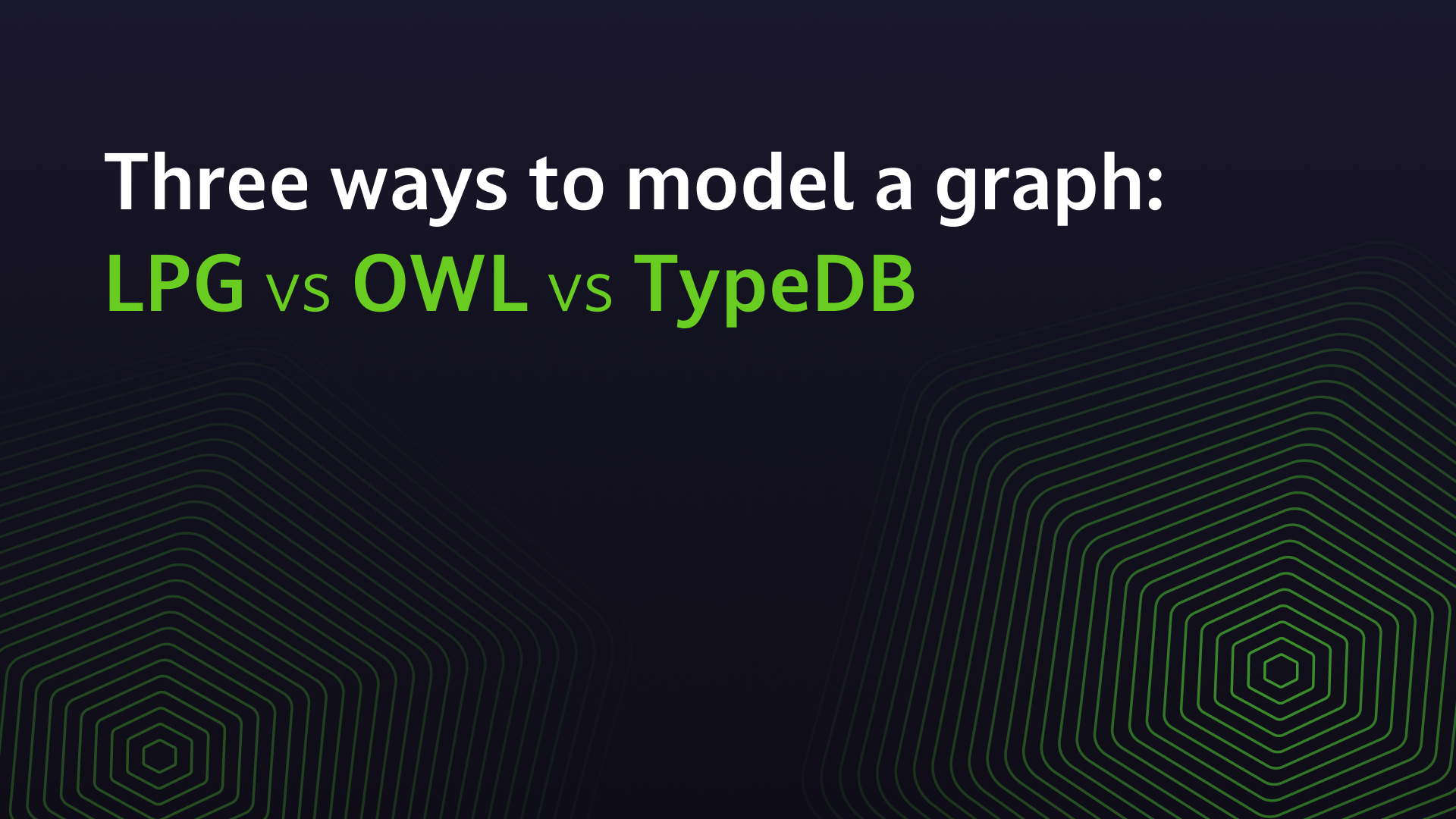 Three ways to model a graph