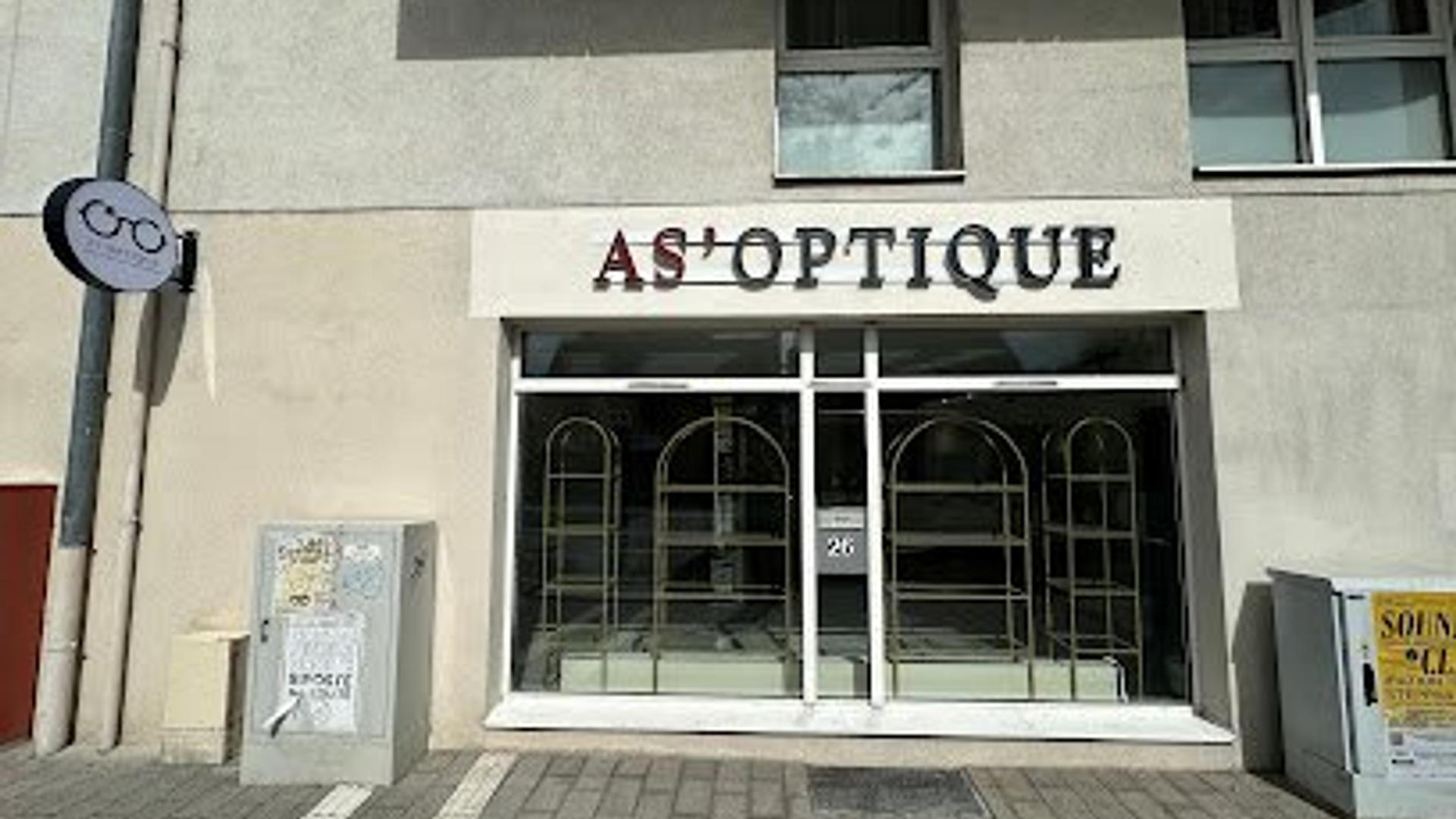 Façade de la boutique AS'OPTIQUE, opticien indépendant à Strasbourg