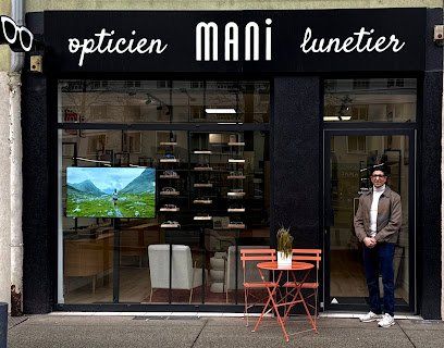 Façade de la boutique MANI Opticien, opticien indépendant à Grenoble
