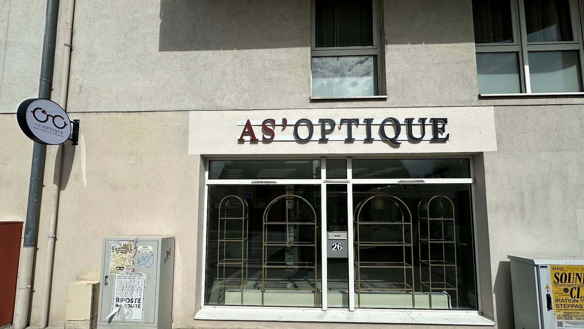 Devanture de AS'OPTIQUE à Strasbourg