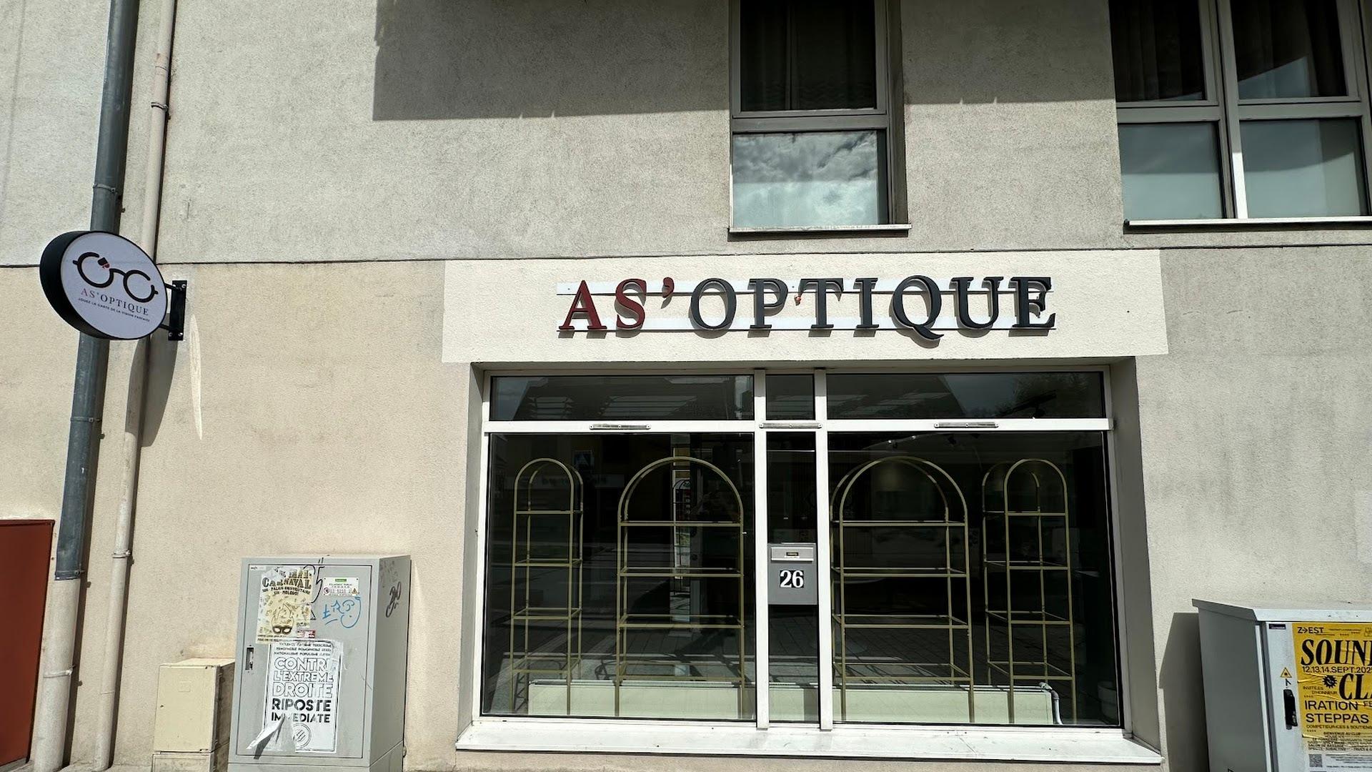 Devanture de AS'OPTIQUE à Strasbourg