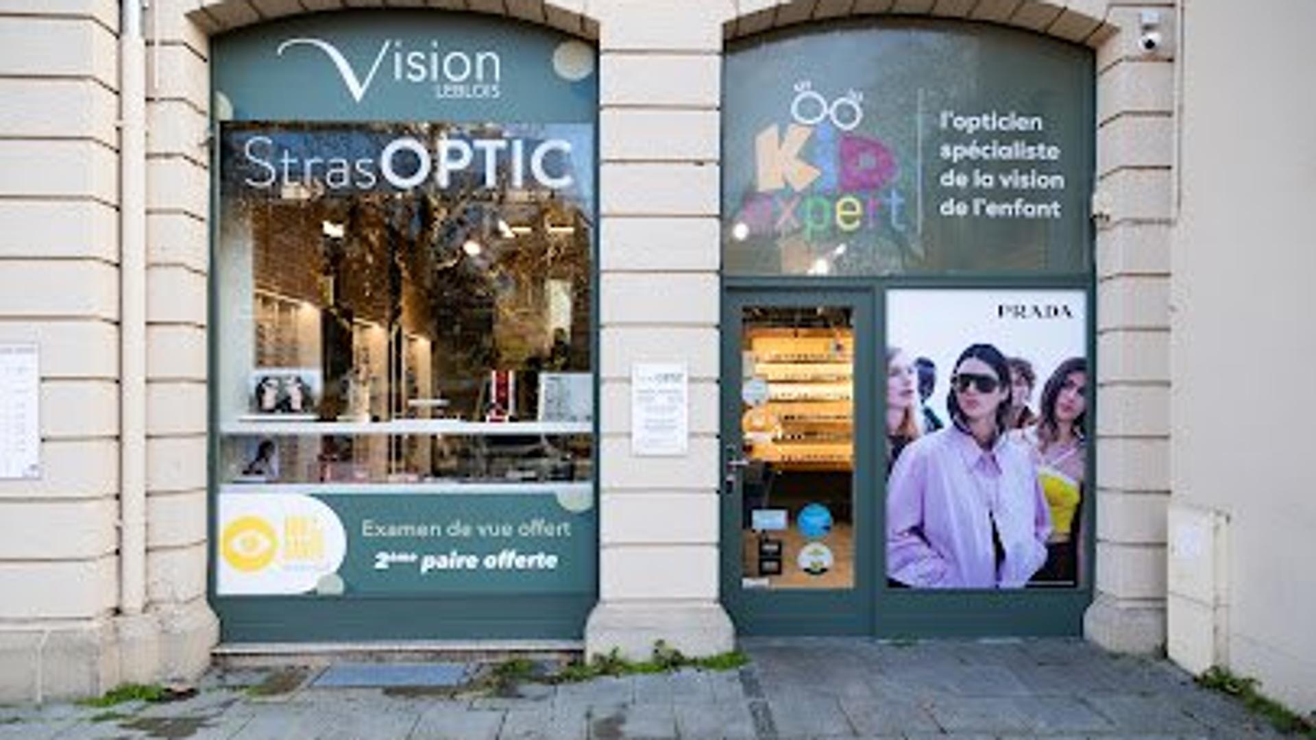 Façade de la boutique Opticien Strasbourg - Stras Optic / Vision Leblois, opticien indépendant à Strasbourg