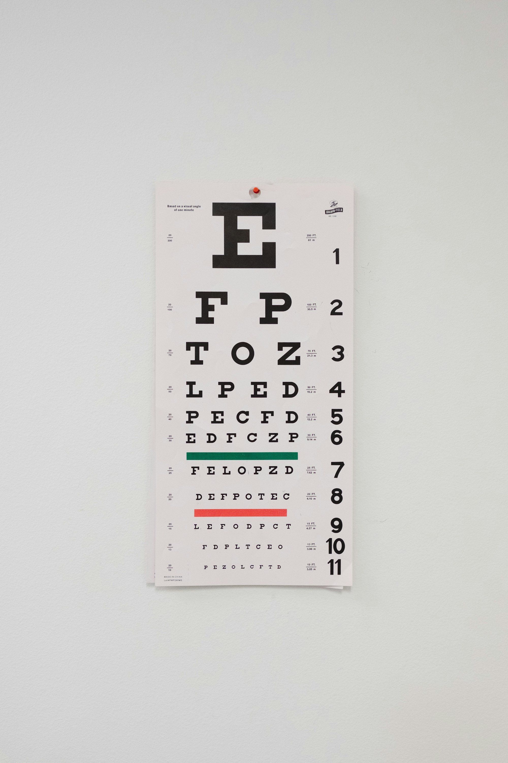 Équipement de test de vue, illustration des compétences techniques de l'opticien-lunetier